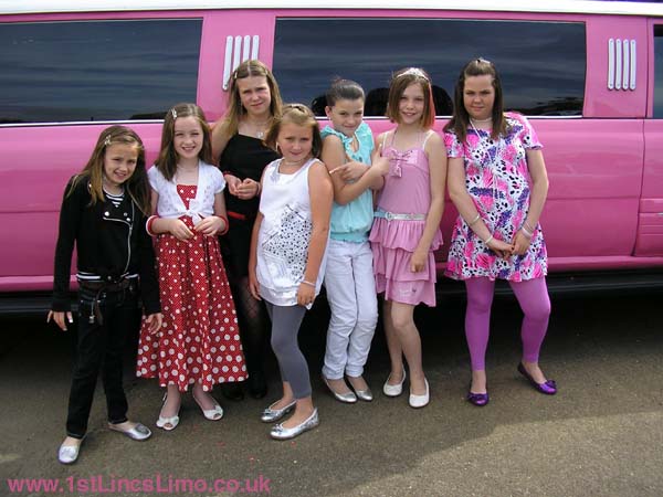 Grantham pink limo birthday party