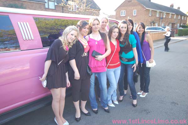 Newark pink limo 16th birthday party